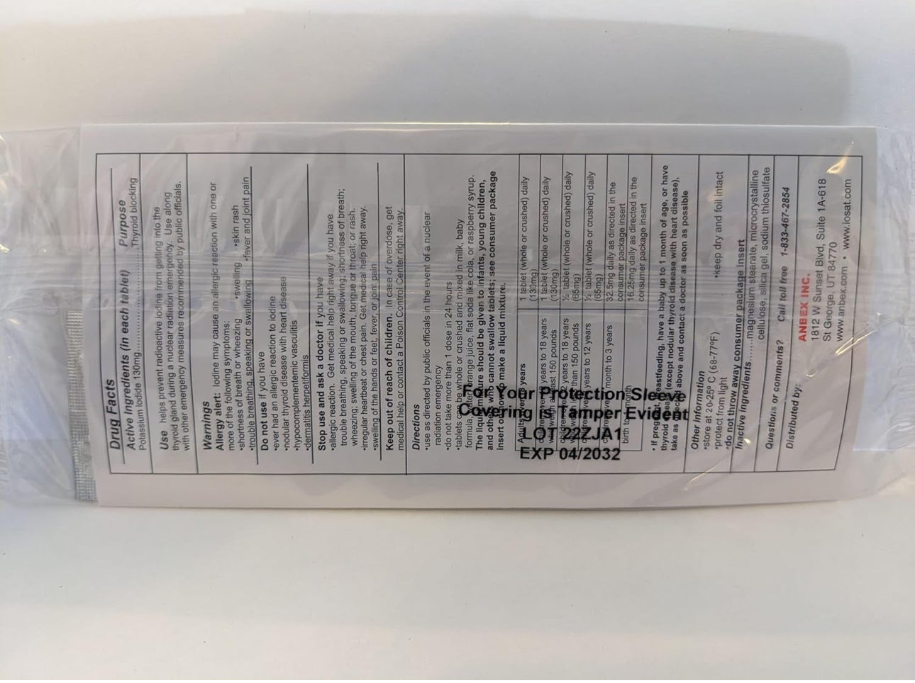 Potassium Iodide Tablets